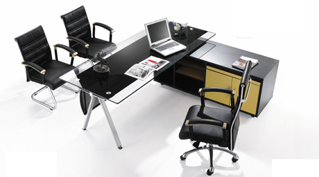 Office Desk|Glass Executive Desk|Office Furniture|Glass Executive Desk|玻璃班台|玻璃办公桌|玻璃办公台 CG-BLBT-01